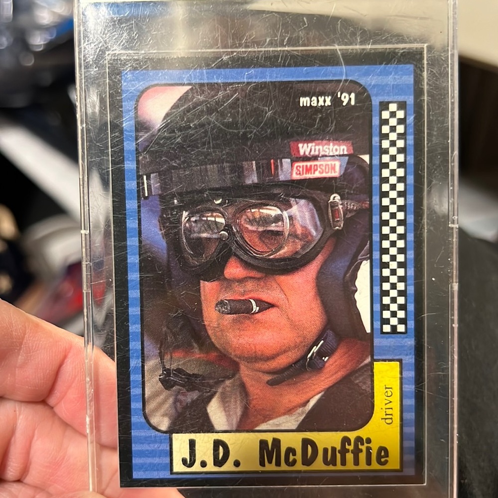 JD McDuffie Maxx ‘91 race card